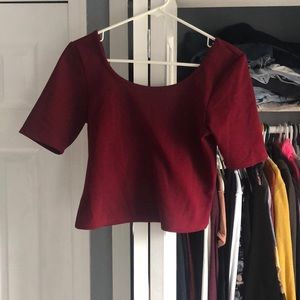 Red crop top
